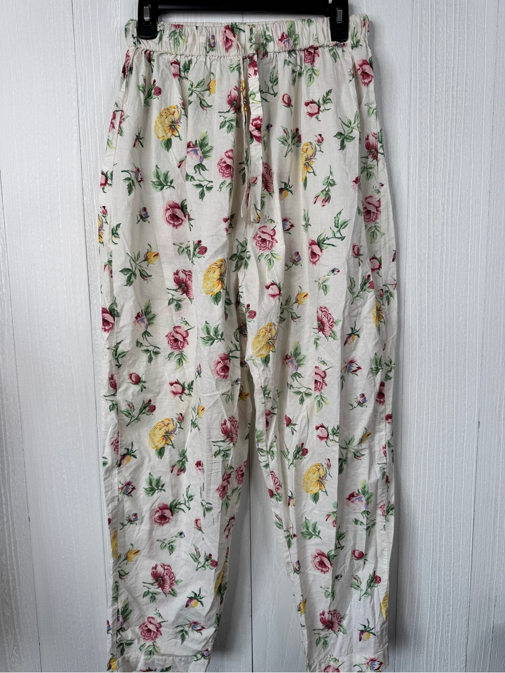 VTG Victoria's Secret Gold Label Floral Cotton Pajama Pants Large Cottagecore L